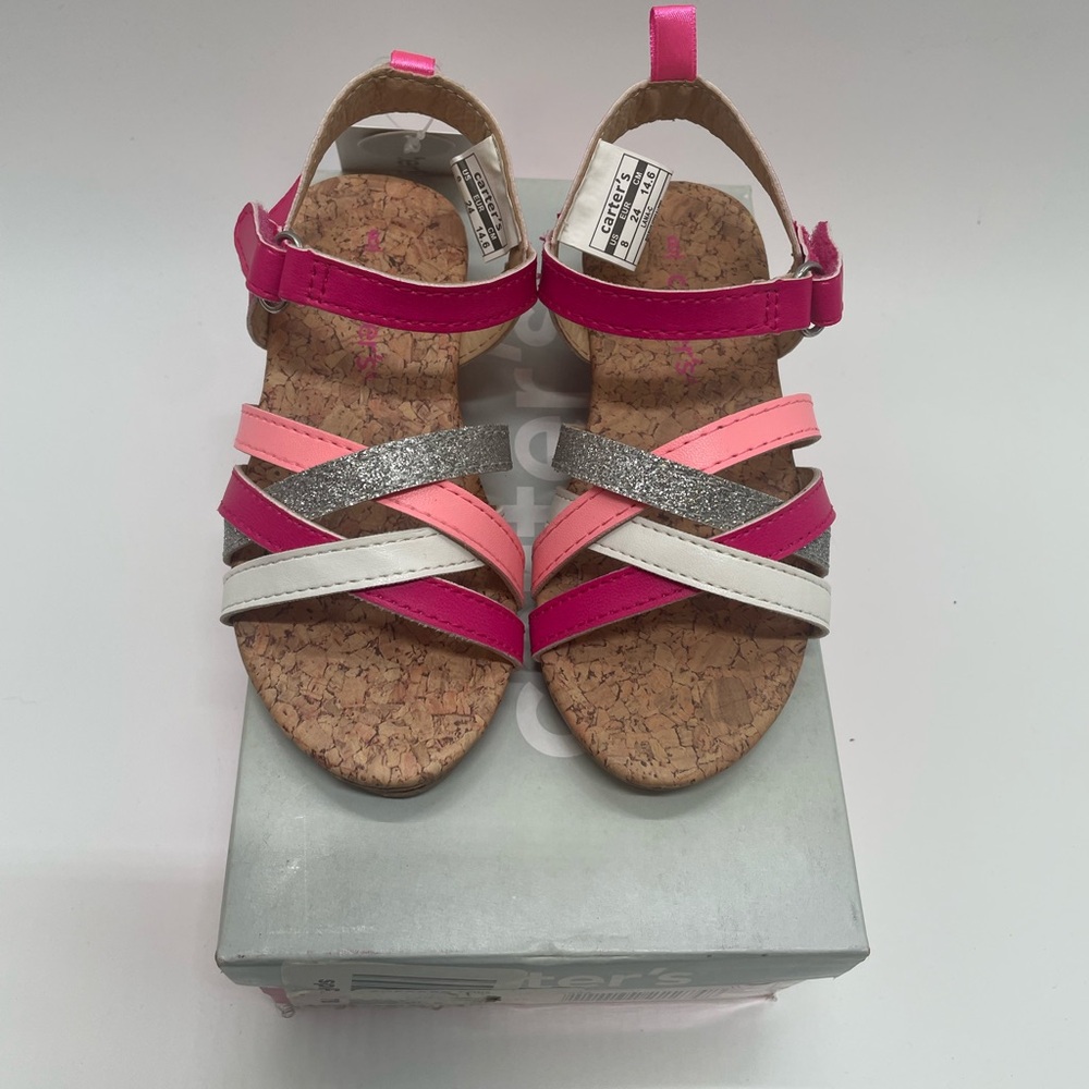 Carter's Pink and Silver Toddler Sandals